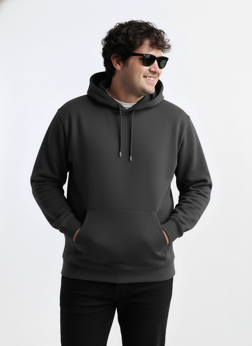 Solid Plus Size Hoodie