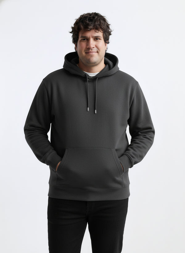 Solid Hoodie in Dark Grey