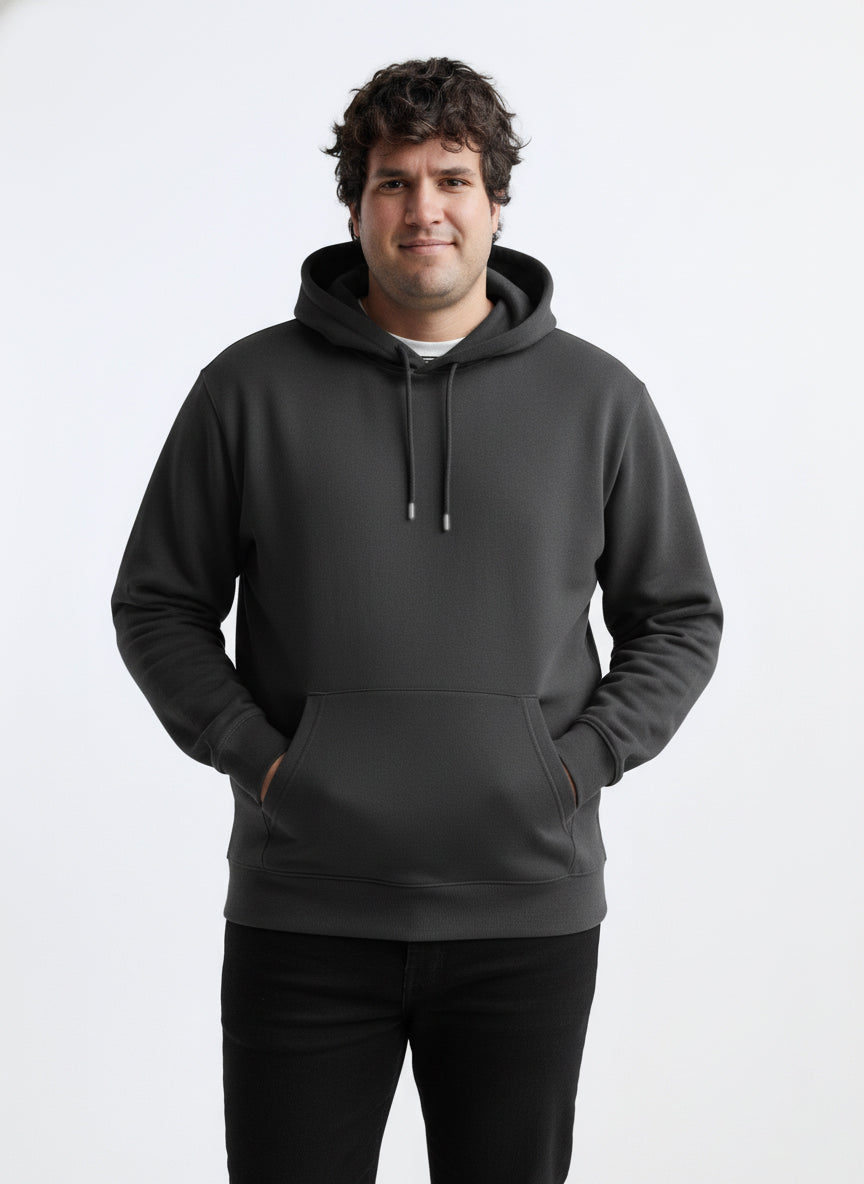 Solid Plus Size Hoodie