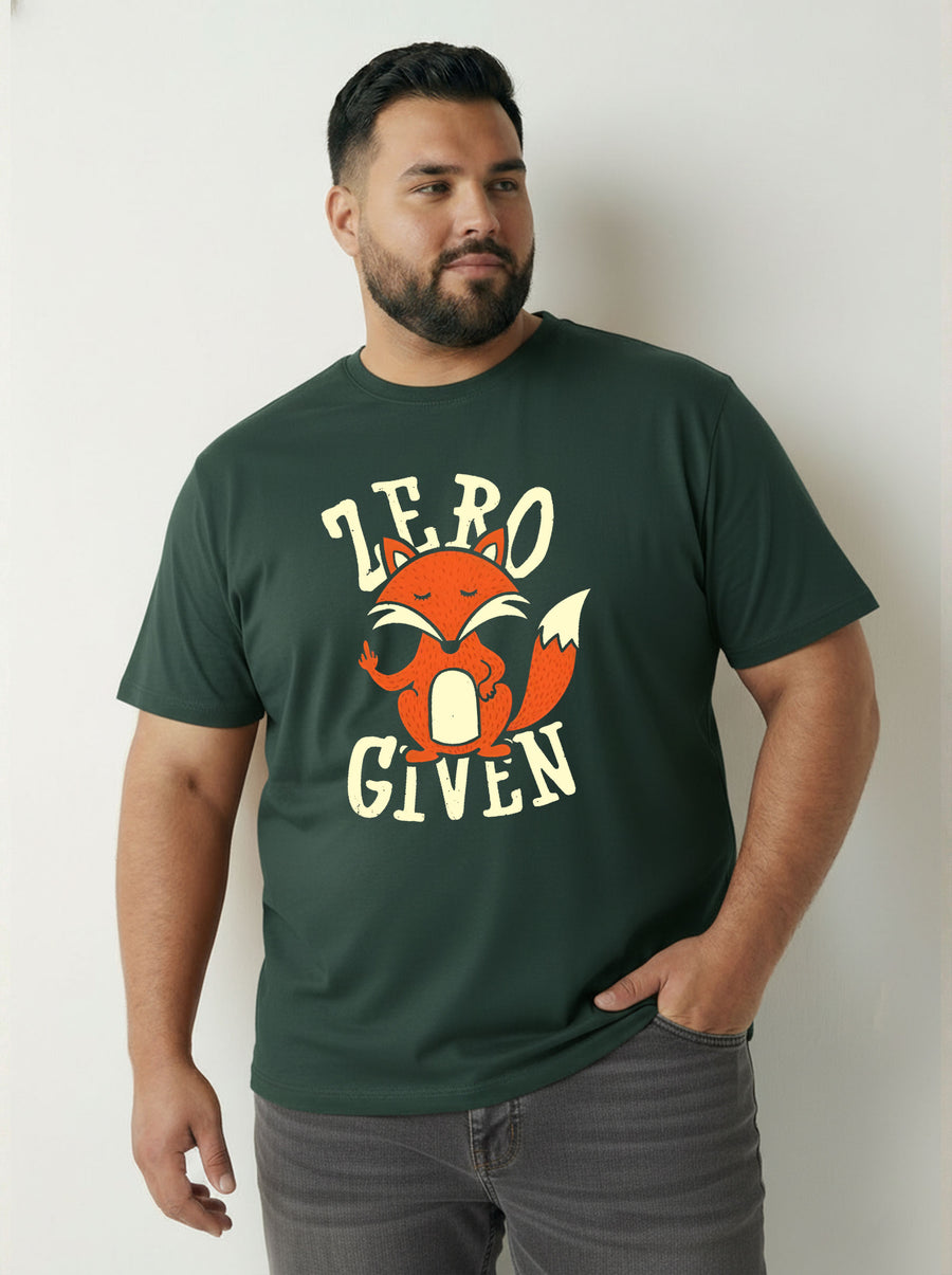Zero Fox Given Plus Size Men T-shirt