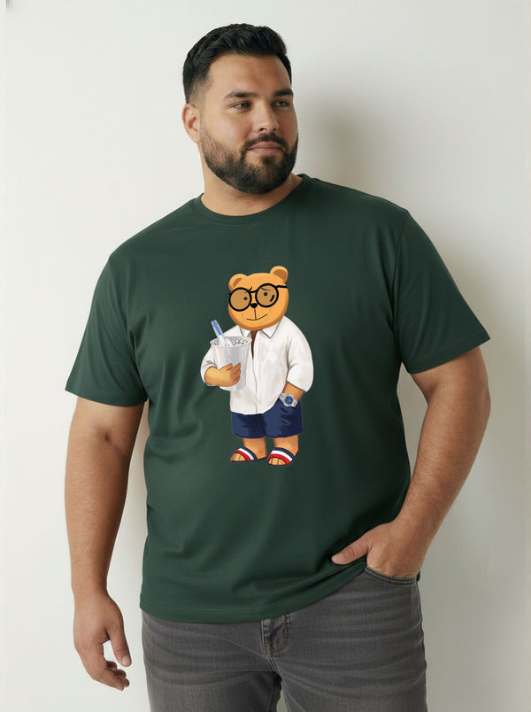 Beach Bear Men T-shirt in Forrest Green