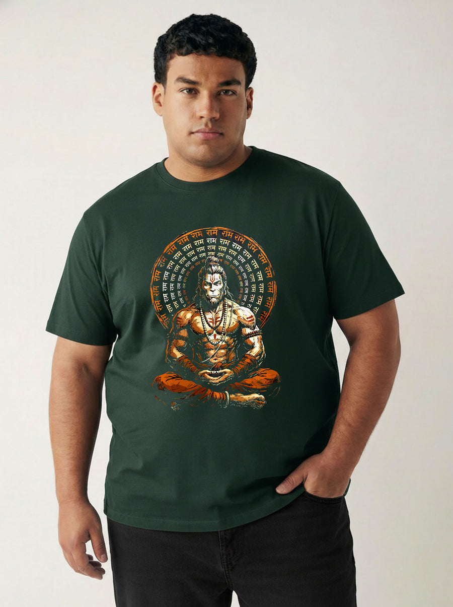 Hanuman Ji Plus Size Men T-shirt