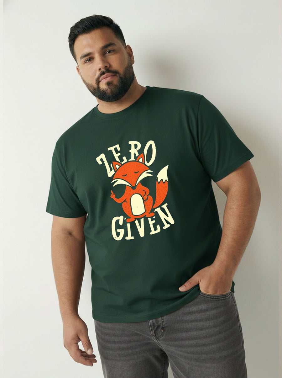 Zero Fox Given Plus Size Men T-shirt