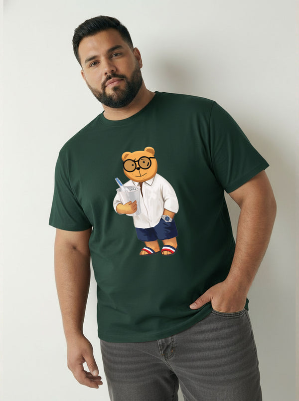 Beach Bear Men T-shirt in Forrest Green