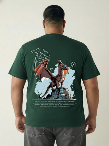 Dragon Warrior Plus Size Men T-shirt