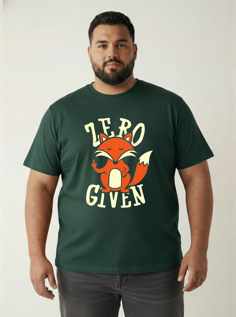 Zero Fox Given Plus Size Men T-shirt