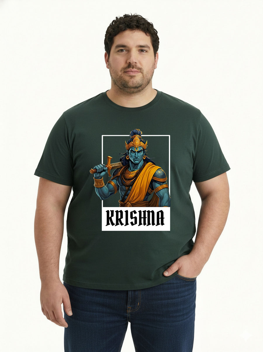 Krishna Plus Size Men T-shirt