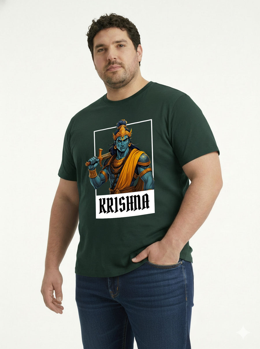 Krishna Plus Size Men T-shirt