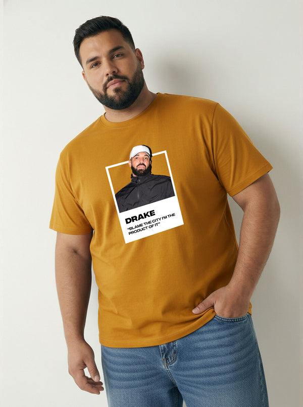 Drake Men T-shirt in Mustard Yellow