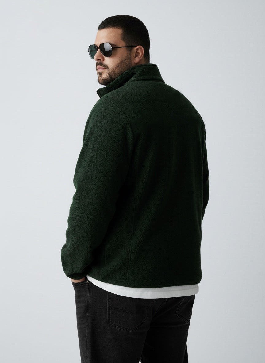 Fleece Heavy Weight Plus size Zipper Jacket