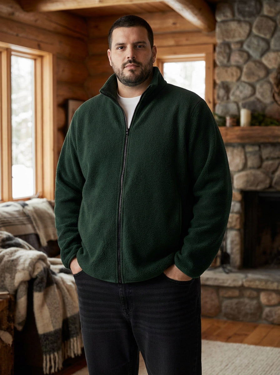 Fleece Heavy Weight Plus size Zipper Jacket