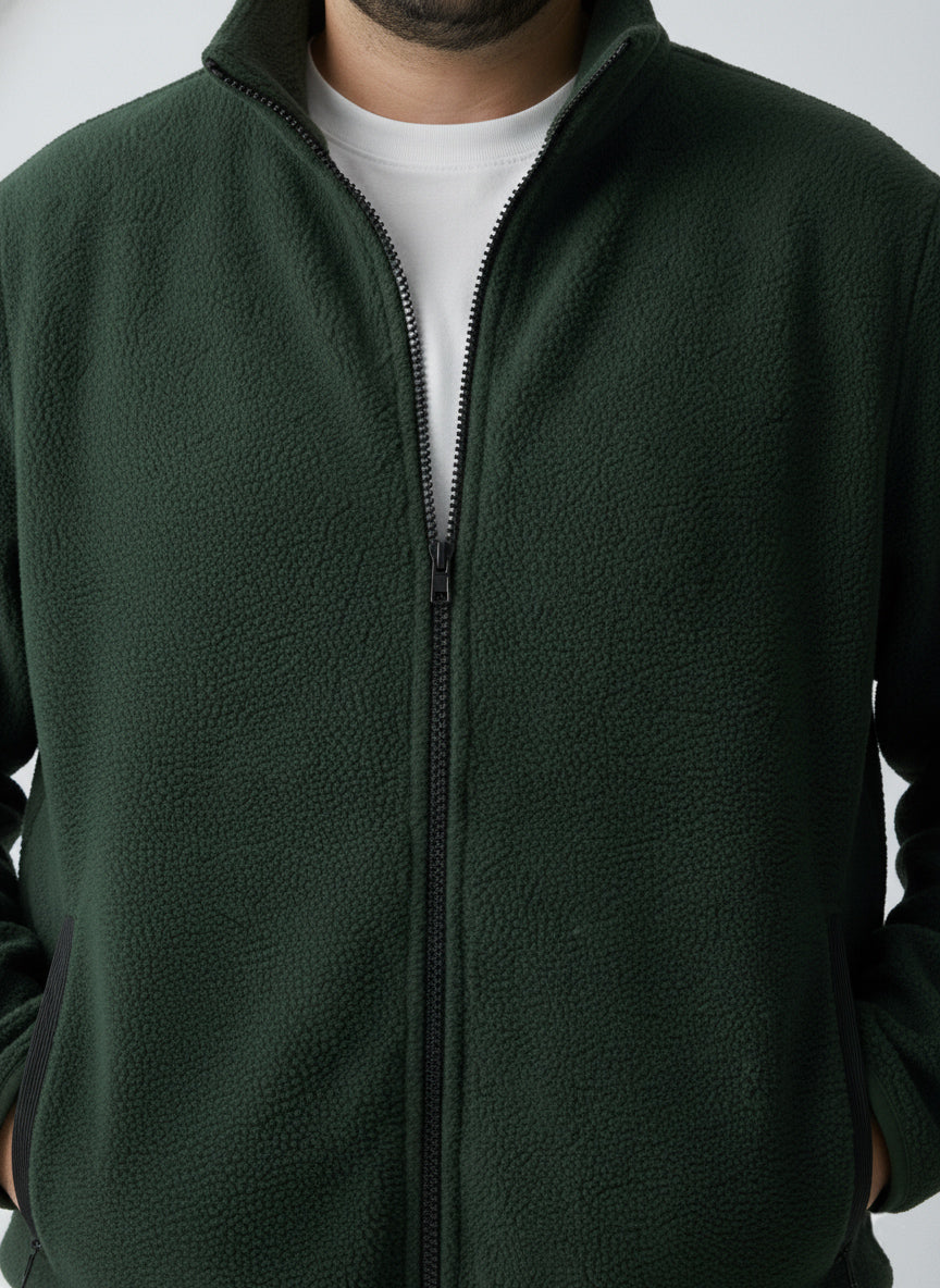 Fleece Heavy Weight Plus size Zipper Jacket