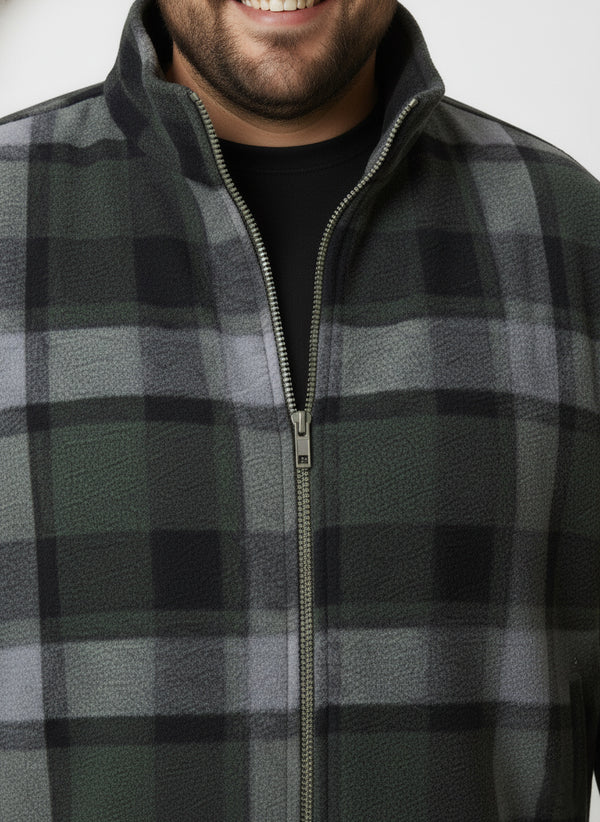 Winter Super Soft Premium Teddy Jacket in Olive Black
