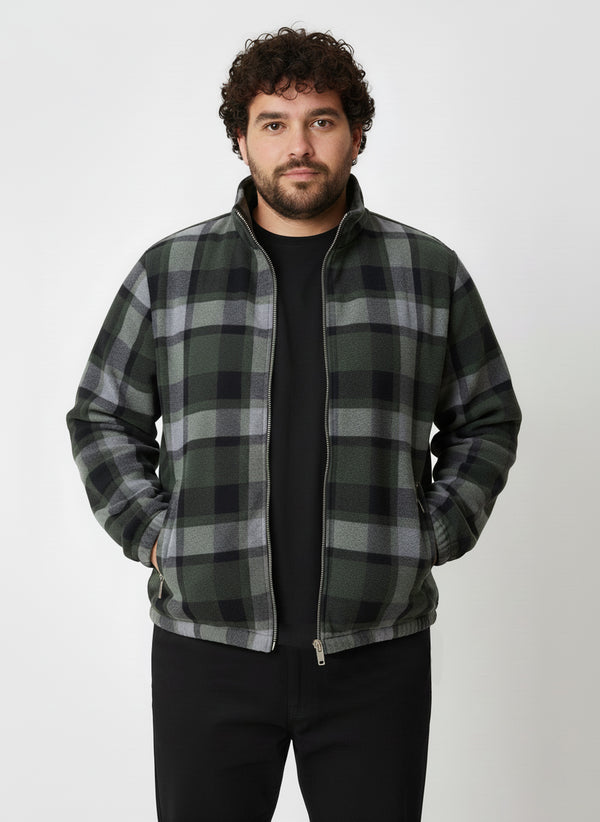 Winter Super Soft Premium Teddy Jacket in Olive Black