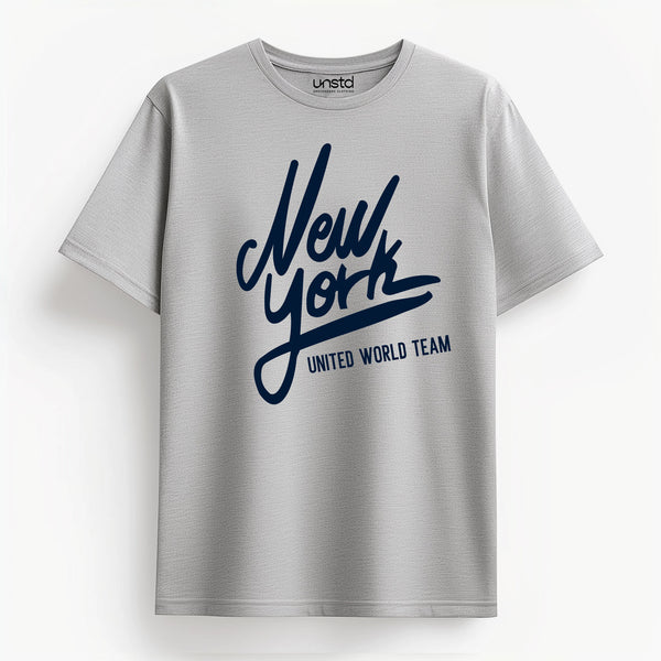 New York Team T-Shirt in Denim Blue