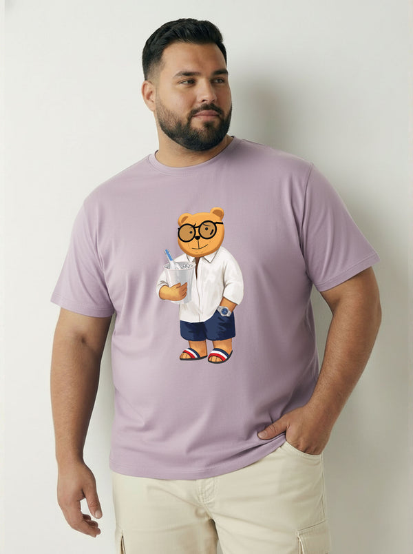 Beach Bear Men T-shirt in Lavender