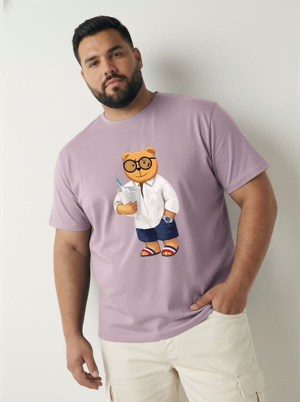 Beach Bear Men T-shirt in Lavender
