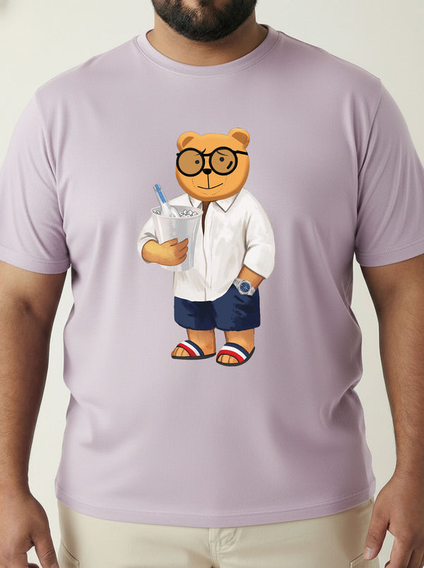 Beach Bear Men T-shirt in Lavender
