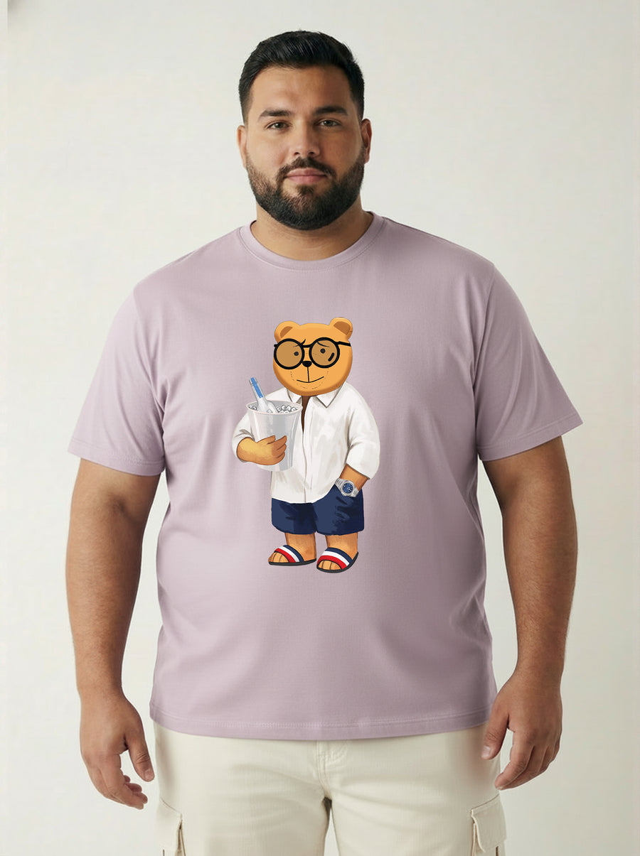 Beach Bear Plus Size Men T-shirt