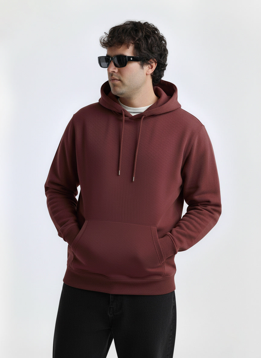 Solid Plus Size Hoodie