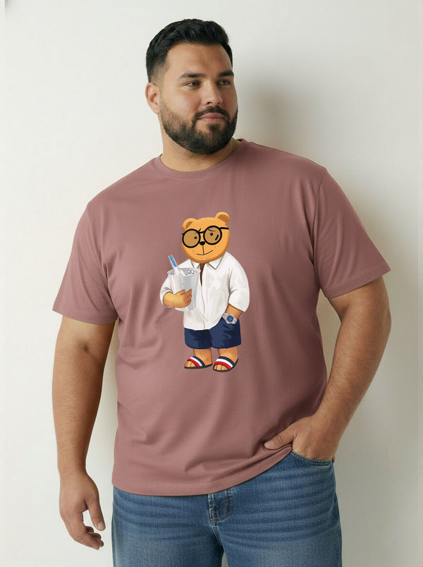 Beach Bear Men T-shirt in Mauve