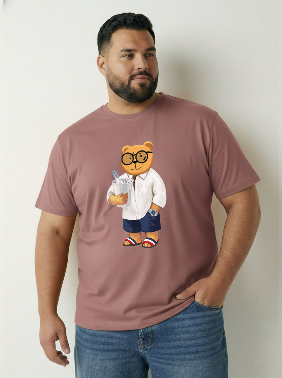 Beach Bear Plus Size Men T-shirt