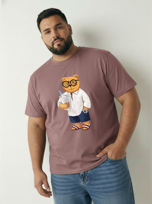Beach Bear Men T-shirt in Mauve