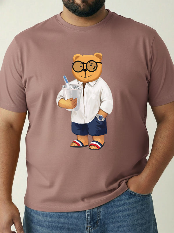 Beach Bear Men T-shirt in Mauve