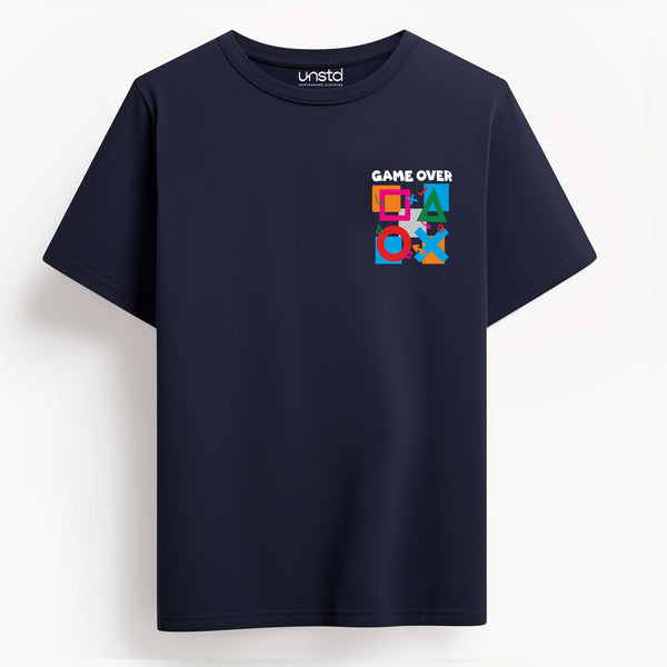 Tic Tac Game Over T-shirt in Navy Blue