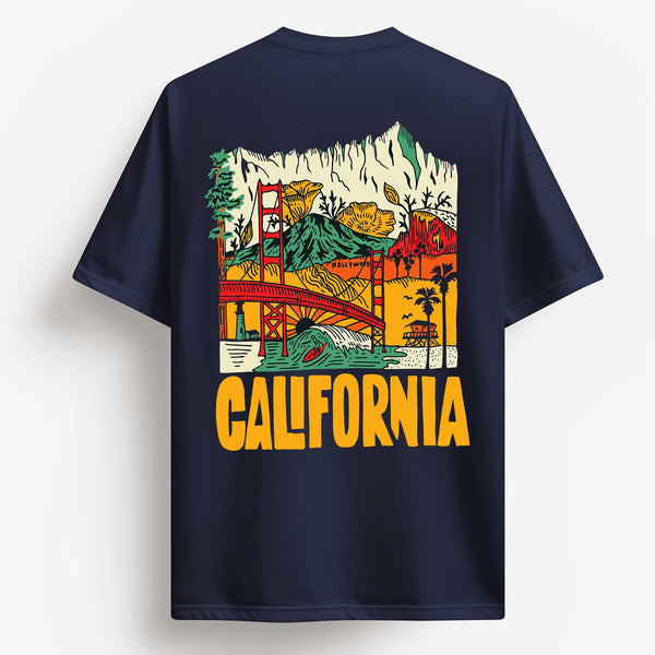 California 2025 T-shirt in Navy Blue