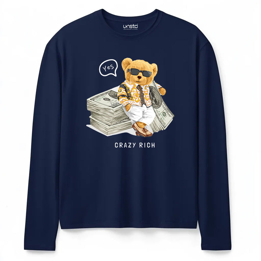 Crazy Rich Plus Size Full Sleeve T-shirt