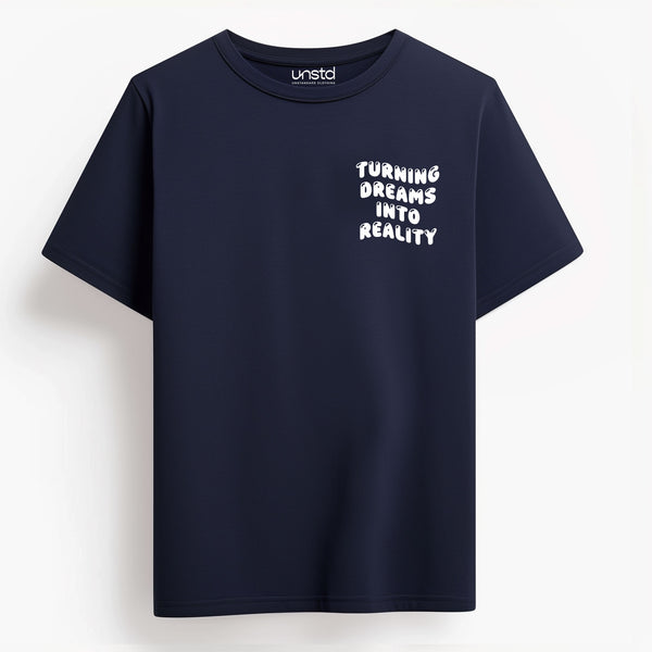 Turning Dreams Into Reality T-shirt in Navy Blue