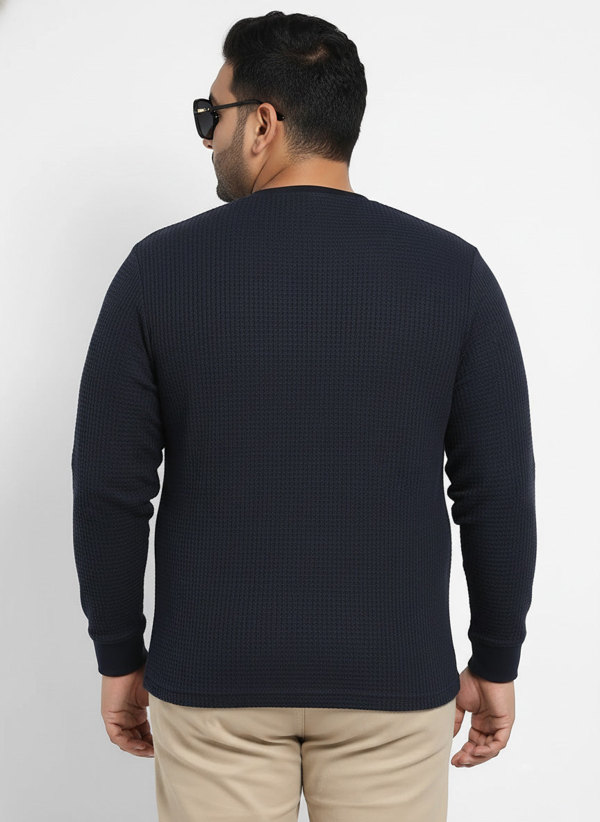 Oswald Knit Plus Size Textured Sweatshirt