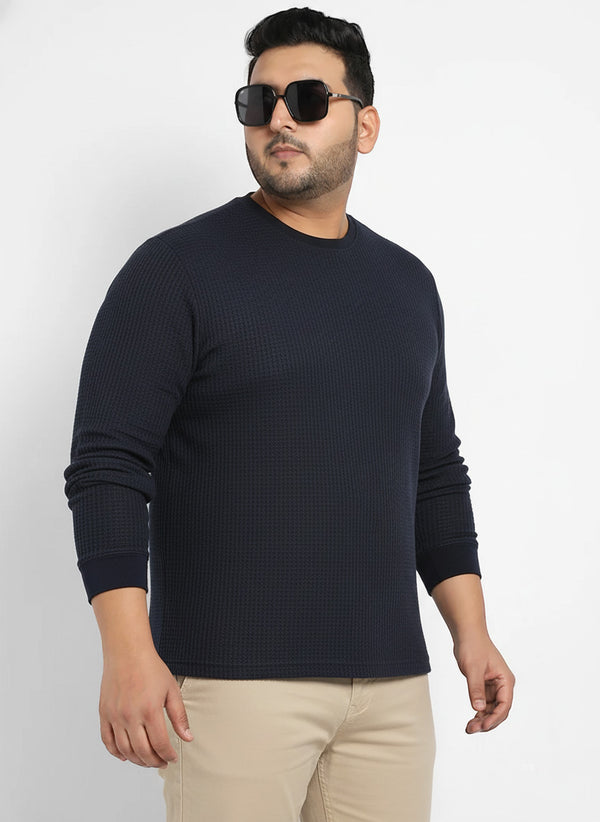 Oswald Knit Plus Size Textured Sweatshirt