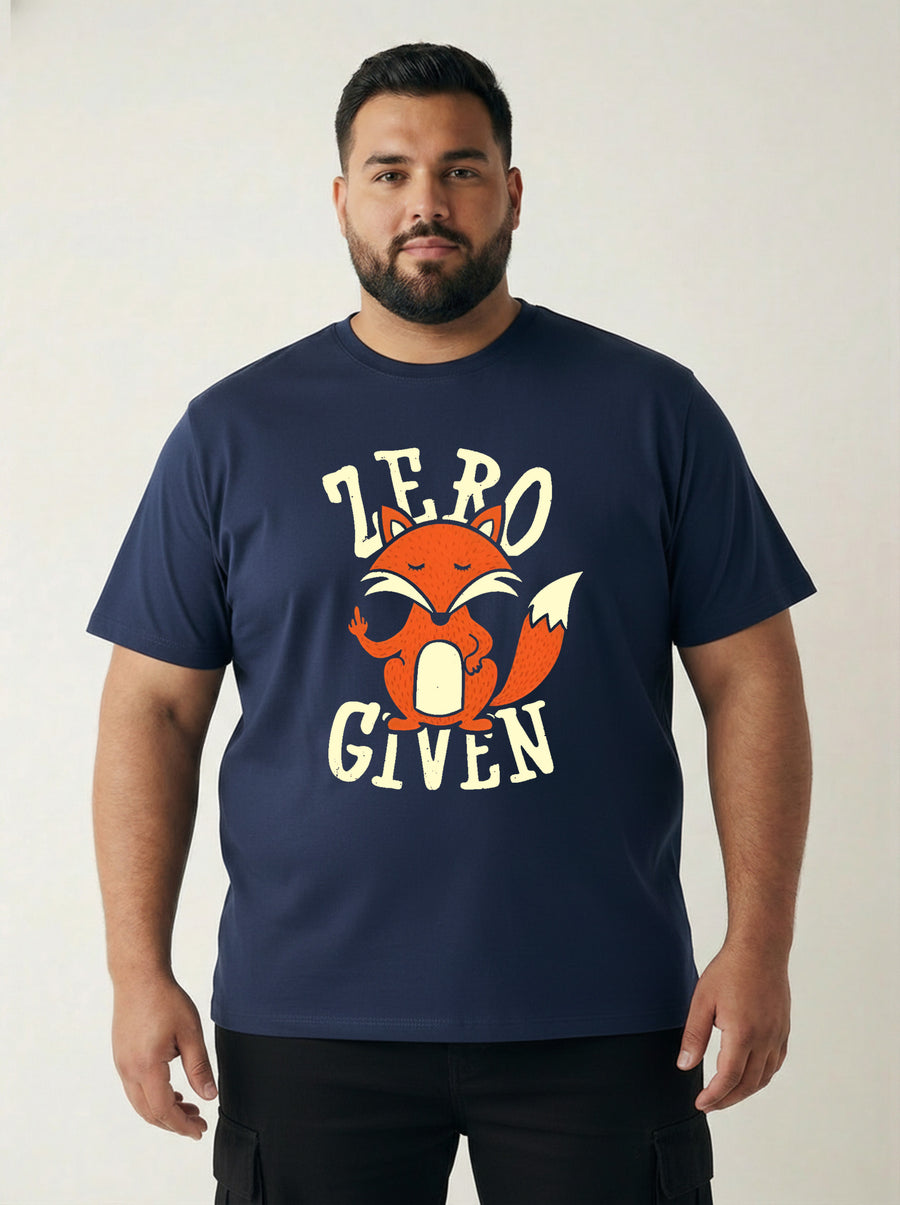Zero Fox Given Plus Size Men T-shirt