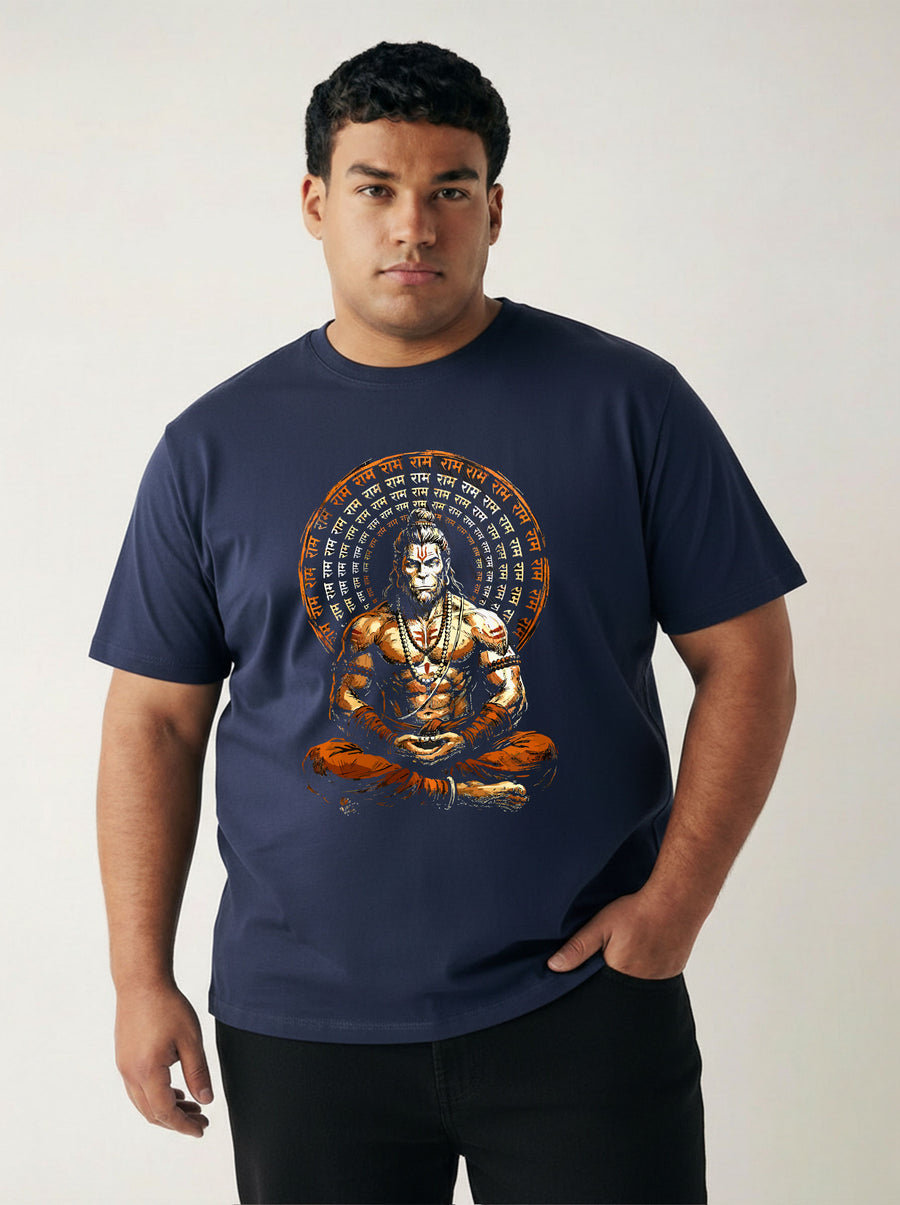 Hanuman Ji Plus Size Men T-shirt
