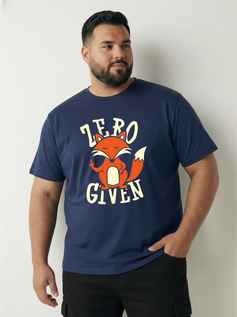 Zero Fox Given Plus Size Men T-shirt