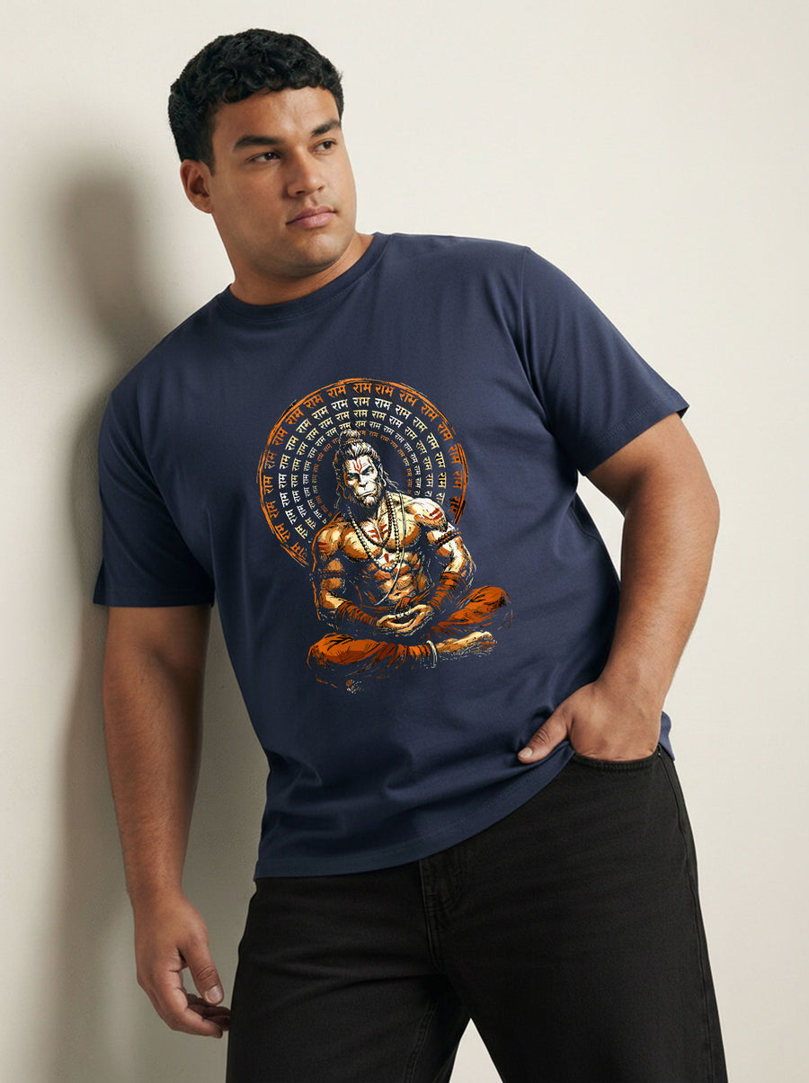Hanuman Ji Plus Size Men T-shirt