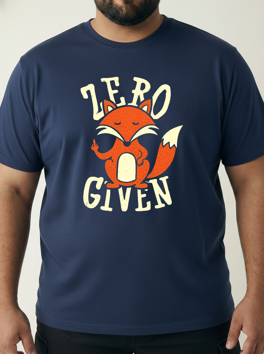 Zero Fox Given Plus Size Men T-shirt