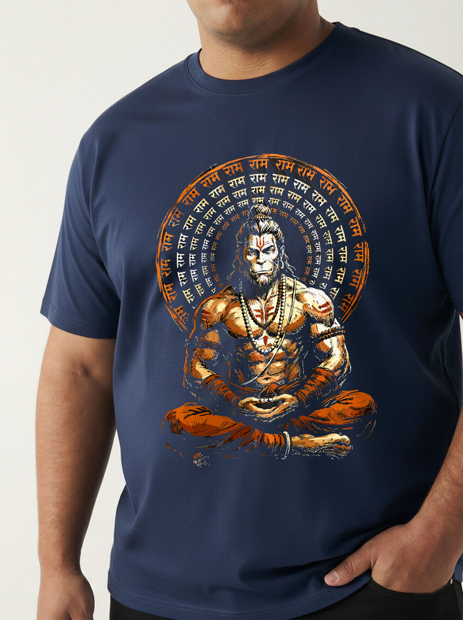 Hanuman Ji Plus Size Men T-shirt