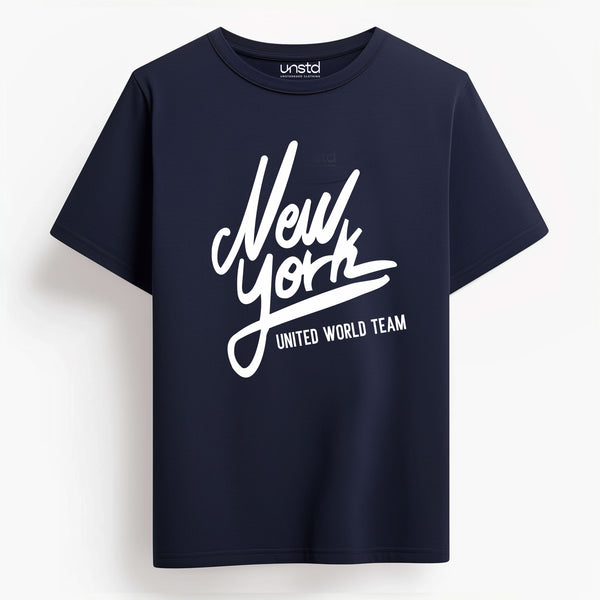 New York Team T-Shirt in Navy Blue