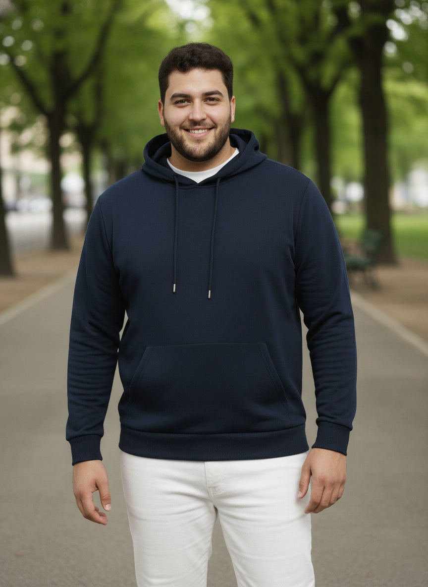 Solid Plus Size Hoodie