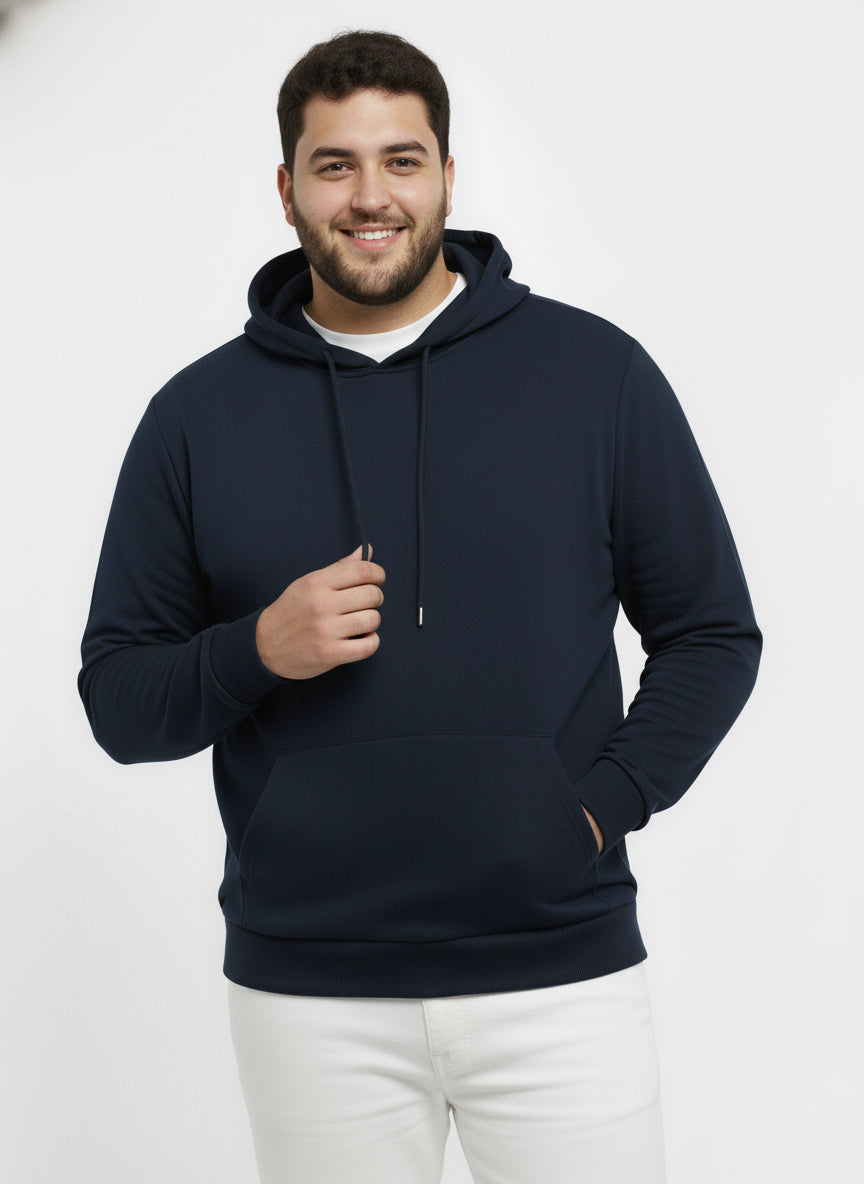 Solid Plus Size Hoodie
