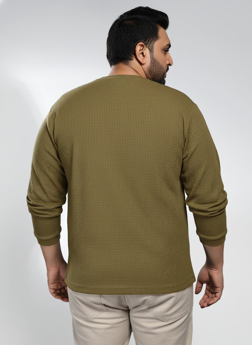 Oswald Knit Plus Size Textured Sweatshirt