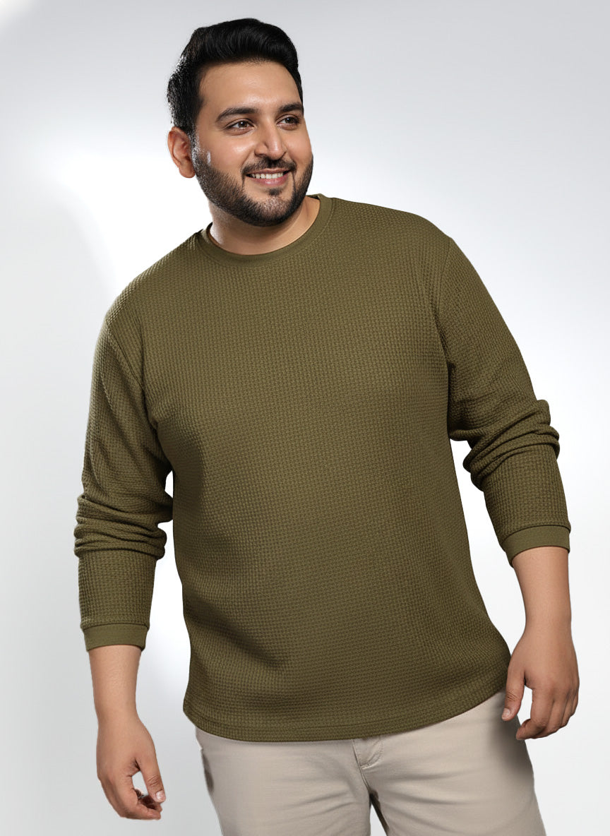 Oswald Knit Plus Size Textured Sweatshirt