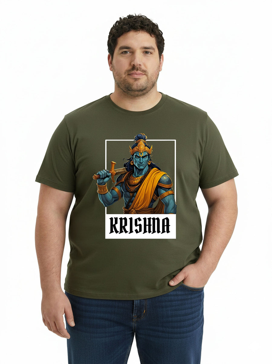 Krishna Plus Size Men T-shirt