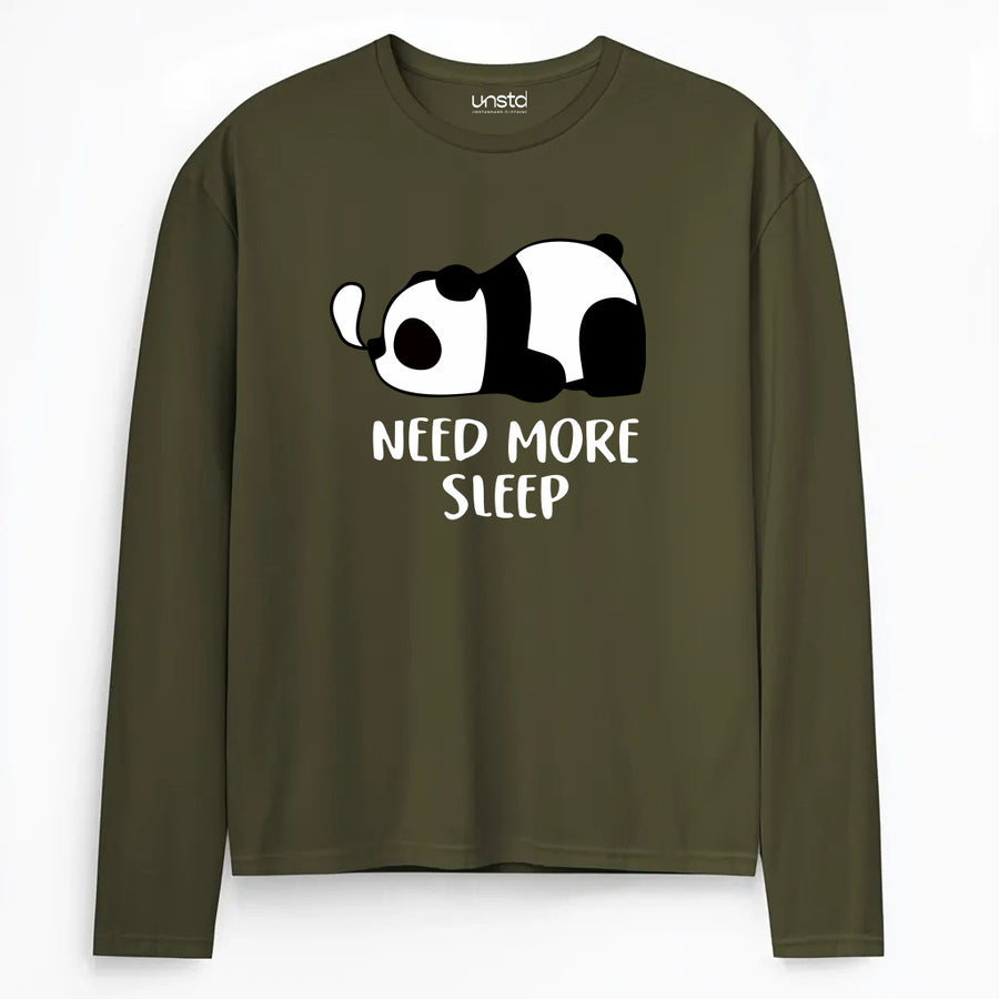 Need More Sleep Plus Size Full Sleeve T-shirt