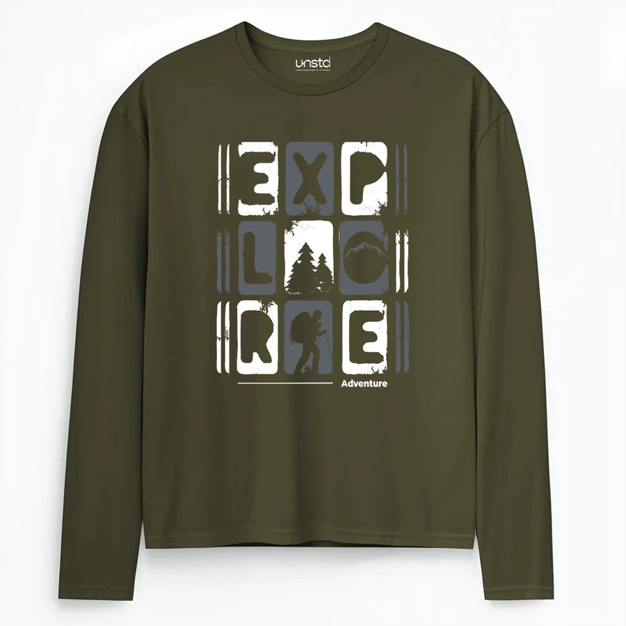 Explore Plus Size Full Sleeve T-shirt