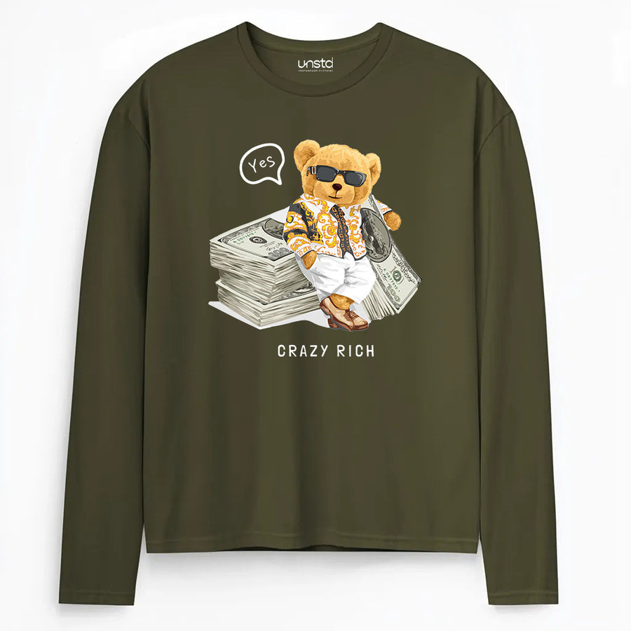 Crazy Rich Plus Size Full Sleeve T-shirt
