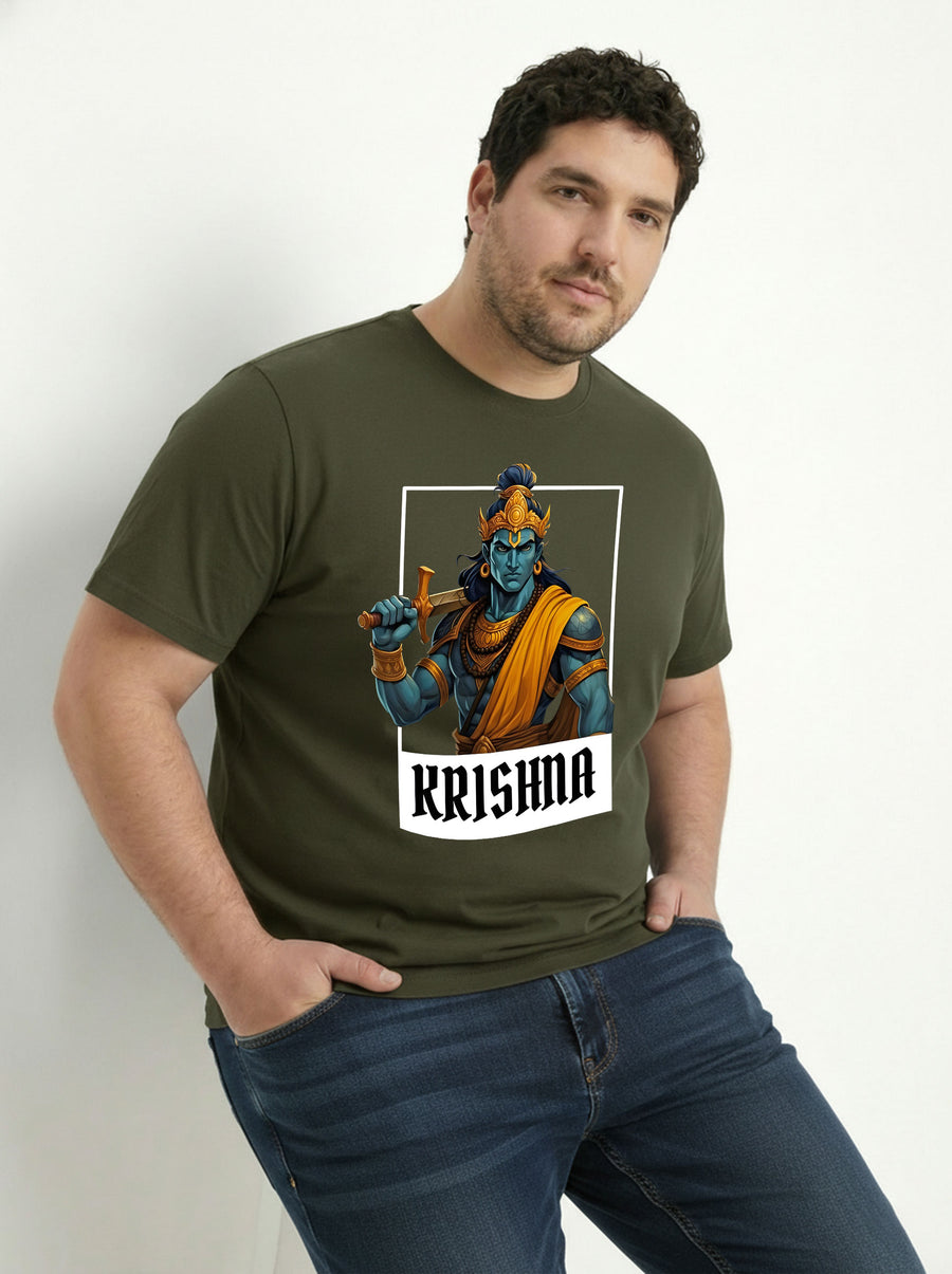 Krishna Plus Size Men T-shirt